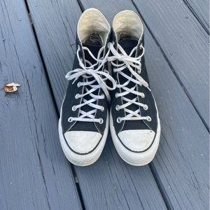 High-Top Black Platform Converse